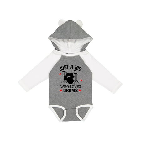 

Inktastic Future Drummer Kid Loves Drums Gift Baby Boy or Baby Girl Long Sleeve Bodysuit