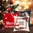 thumbnail image 3 of Throw Pillow Cover Christmas Elements Printing Pillowcase Decoration Polyester Washable Sofa Pillowslip, Type 32, 3 of 5