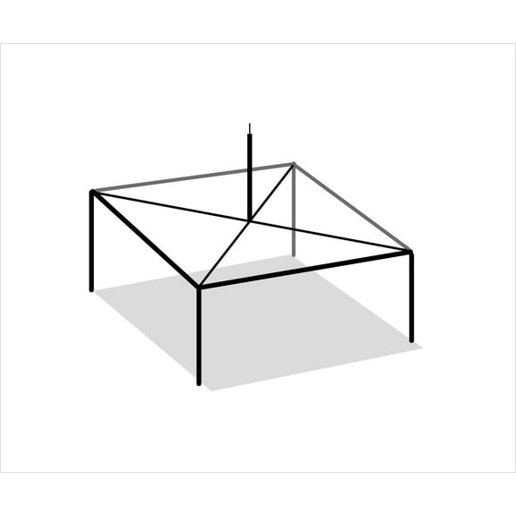 TentandTable 20' x 20' High Peak Outdoor Party Canopy Tent FRAME ONLY, White Waterproof