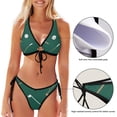 thumbnail image 3 of Foiosoh Linqin Womens Sexy Swimwear Bikini Set Elasticity Triangle Self Tie Side Two Piece Bathing Suit, Large, 3 of 7