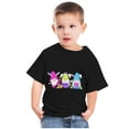 thumbnail image 6 of REORIAFEE Toddler Kids Boys Girls Easter Shirts for Girls Toddlers Tee Shirts Gnome Colored Egg Printed Blouse Round Neck Tops Short Sleeve Pullover Summer Fashion Clothing Black, 6 of 6