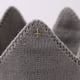 thumbnail image 4 of Gorro de punto cálido para invierno para bebés y niñas, diadema de punto con forma de corona (gris), 4 of 4