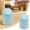 Blue, variant on Desktop Small Trash Can Swing,Trash Can with Lid, Mini Plastic Waste Bin for Desk, Dressing Table, Bedroom & Office 5.31x7.68 Inch