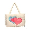 thumbnail image 2 of Bolso de mano acolchado para mujer, tipo cartera, con broche, tipo sobre, con asa para el trabajo Blanco, 2 of 9