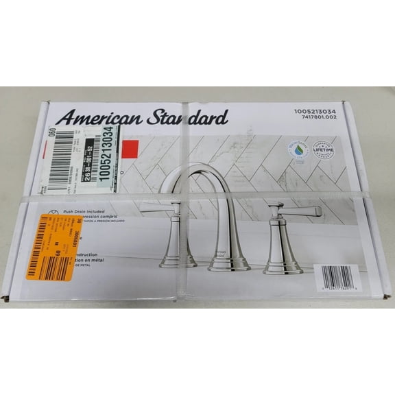 American Standard Rumson 8" Wide-Spread 2-Handle Bathroom Faucet - Chrome...