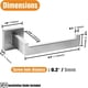 thumbnail image 4 of Soporte de papel higiénico de acero cepillado, soporte de papel higiénico de acero inoxidable para baño y cocina (cuadrado) JM, 4 of 5