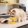 thumbnail image 2 of Pet Feeding Bowl Station with Adjustable Height and Tilted Angle in Yellow, ABS Material, Multiple Sizes Available, 2 of 8