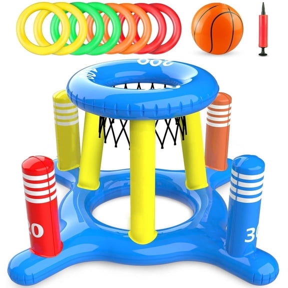 Inflatable toys Swimming Pool Beach accessories Inflatable Ring Throwing Ferrule Game Set Floating Toys Beach Fun Summer Water