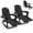 Black, variant on FOOWIN HDPE Plastic Rocking Adirondack Chair Set of 2, Folding Rocking Chairs for Patio Porch Rocker Chair, Black