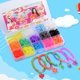 thumbnail image 5 of Juego de 15 bandas elásticas de colores del arco iris para el cabello, lazos elásticos para el cabello, soporte para tirachinas, soporte para cola de caballo para niña, 5 of 11
