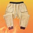 thumbnail image 5 of Pantalones térmicos gruesos y cálidos de lana para hombre, pantalones de chándal con cordón para Fitness, trotar, gimnasio, correr, Fitness, Invierno, 5 of 5