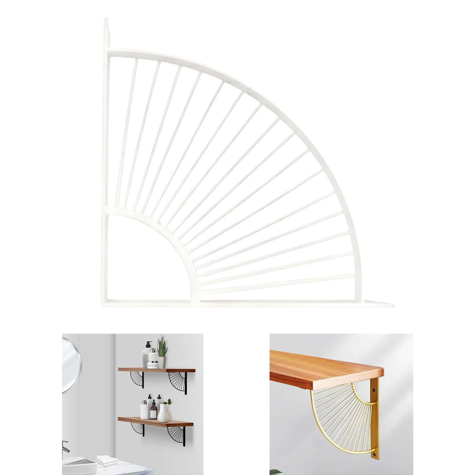Floating Shelf Bracket Wall Mount Decorative Support Metal Bracket Durable Black Metal for Home Kitchen Office Storage