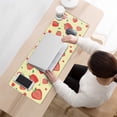 thumbnail image 3 of Sleek 31.5x11.8 inch Keyboard & Mouse Pad, Non-Slip Gaming Mat, Waterproof Desk Pad featuring Summer Fruits & Strawberry Leaves Design - for Work, Game, Mousemat Office or Home Use, 3 of 7