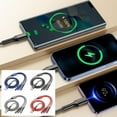 thumbnail image 5 of TOPRenddon Super Fast Charging 3-in-1 Data Cable - Durable Nylon Braiding, 1.2m, Type-C, Micro USB, iOS Compatible, 5 of 5