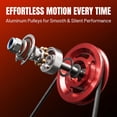 thumbnail image 4 of Mikolo Pulley system for home gym, Aluminum GYM Pulley Wheel Universal Aluminum Alloy Bearing Pulley Wheel for Cable Machine Gym Equipment Part Garage Door, 18PCS, 4 of 7