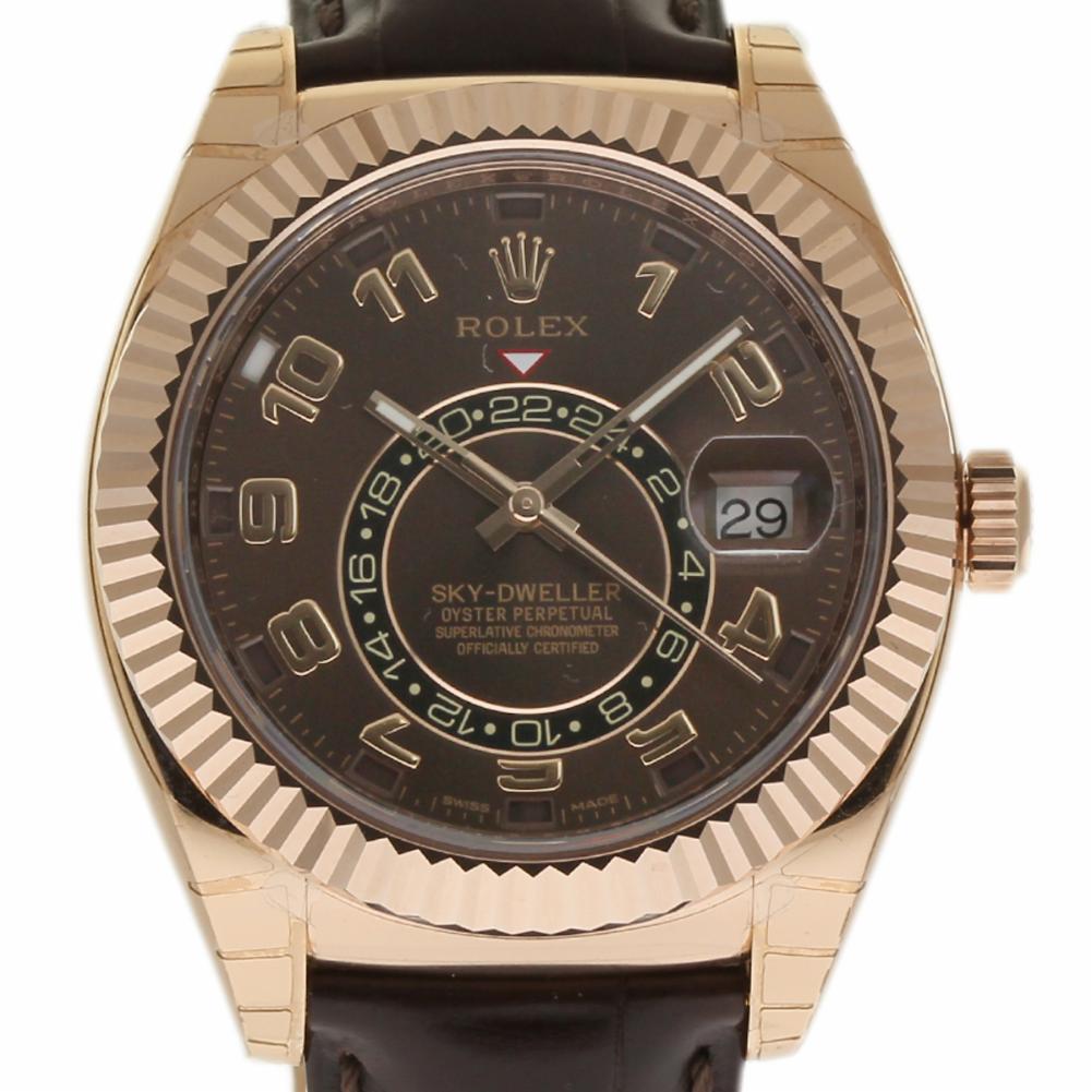 Pre-Owned Rolex Sky-dweller 326135 Gold 