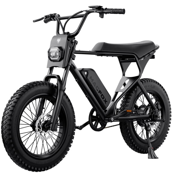 MACFOX X1S Adult Electric Bike, 750W, 20 MPH Max Speed, 28-56 Mile Range (PAS1), 20"x4" Fat Tires, City & School Commuting, UL2849, Class-2