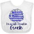 thumbnail image 3 of Inktastic I'm So Cute, I Must Be Greek Sunflower Boys or Girls Baby Bib, 3 of 4