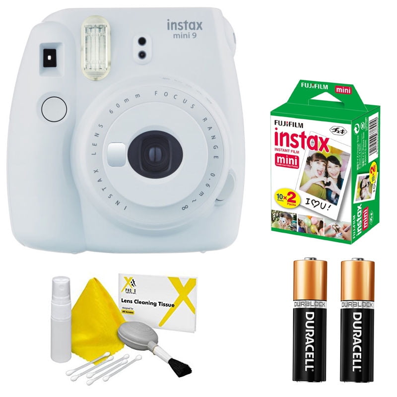 Fujifilm instax mini 9 Fuji Instant Film Camera Smokey White + 20 Fuji