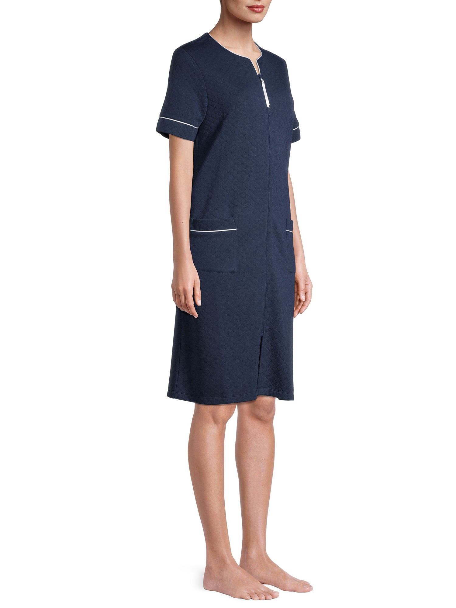 Secret Treasures Solid Pockets Easy Care Evening Robe (Women's or Women's Plus) 1 Pack