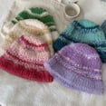thumbnail image 4 of SikaFu Women's Striped Knitted Bucket Hats Winter Female Thicken Warm Fisherman Cap Girls Outdoor Ski Cold Hat Ladies Panama Bob Gorros, 4 of 6