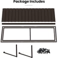 thumbnail image 6 of Domi Outdoor Metal Awning 80" x 24", Front Door and Window Canopy with Powder-Coated Frame, Weather Resistant Sun and Rain Shelter for Patio, Entrance, Porch and Balcony, Brown, 6 of 9