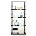 thumbnail image 5 of Furinno Wire 6-Tier Industrial Style Metal Frame Display Shelf, 24 Wide, Finn Oak, 5 of 5