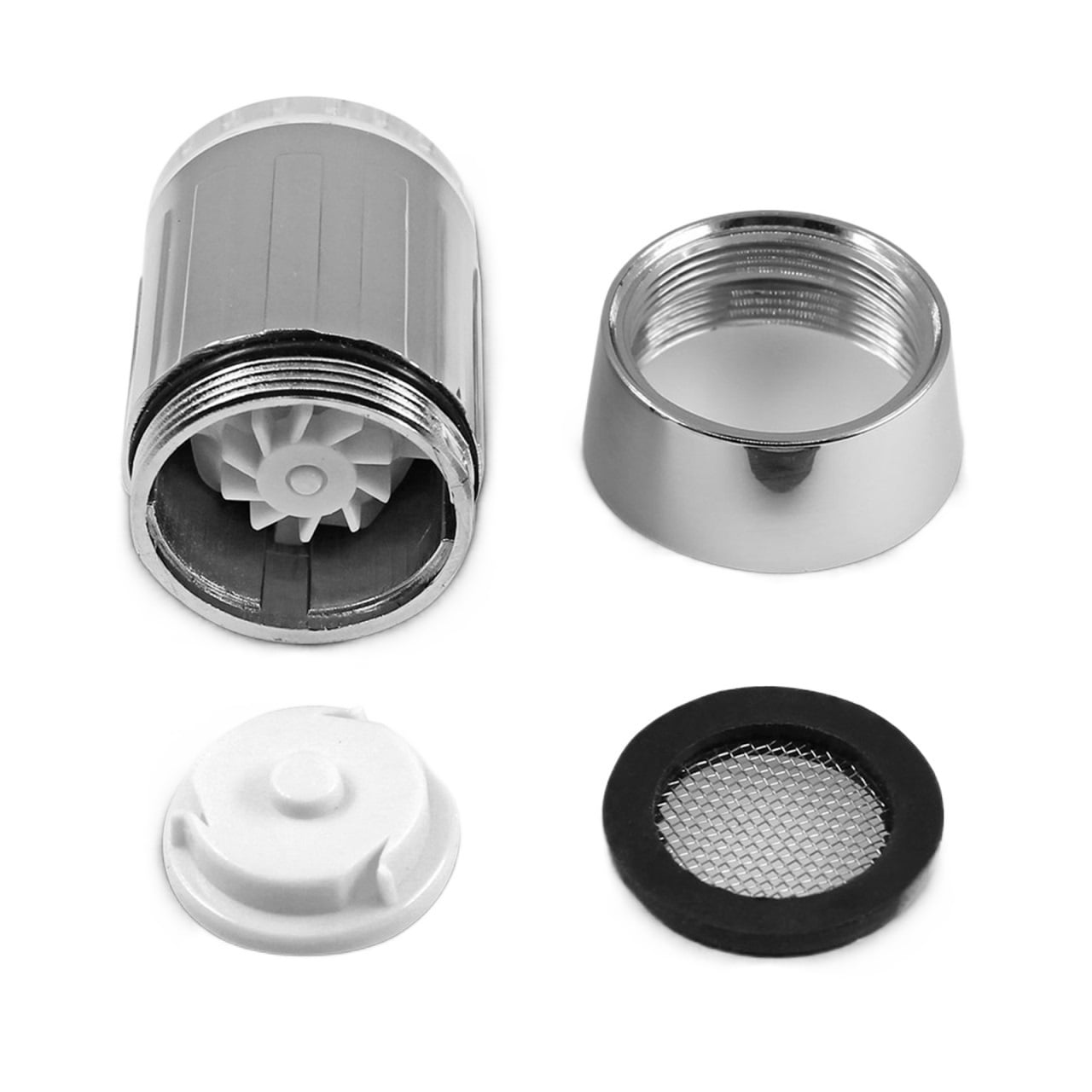 LED Temperature Sensitive Light-up Faucet Kitchen Bathroom Glow Water Saving Faucet Aerator Tap Nozzle Shower Easy To Clean ,Easy to Use