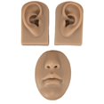 thumbnail image 4 of 3D Silicone Nose and Mouth Model, Piercing Practice and Jewelry Display, Simulation Props for Ear and Suture Practice, 4 of 7