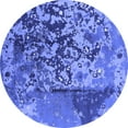 thumbnail image 1 of Ahgly Company Machine Washable Indoor Round Oriental Blue Industrial Area Rugs, 3' Round, 1 of 4