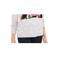 thumbnail image 3 of Karen Scott Women's Christmas Cats Sweater Gray Size Petite Medium, 3 of 3