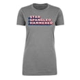 thumbnail image 2 of Star Spangled Hammered Funny 4th of July T-shirts, Woman's Graphic Tees - Heather Grey MH200WPATRIOT S18 2XL, 2 of 3