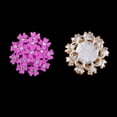 thumbnail image 4 of 5x Fabricación de joyas Adornos de flores Adornos de cristal de espalda plana Artesanía de bricolaje, 4 of 8