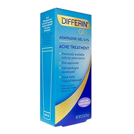 Differin Gel Acne Treatment with Adapalene Gel, 0.5 Oz, 3 Pack
