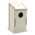 thumbnail image 1 of S SERENABLE DIY Wood Bird Nest Birdhouse Handmade Bird Nesting Box for Hummingbird 18.5cmx11cmx11cm, 1 of 9