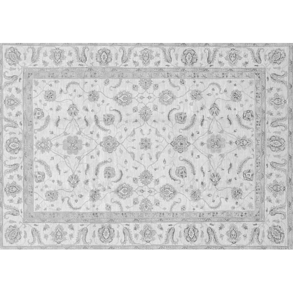 Ahgly Company Indoor Rectangle Oriental Gray Traditional Area Rugs, 5' x 7'