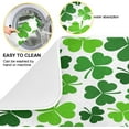 thumbnail image 2 of FREEAMG St. Patrick's Day Dish Drying Mat for Kitchen Counter, Green Clover Leaves Shamrocks Ultra Absorbent Reversible Microfiber Dishes Drying Rack Pad Heat-resistant Mats 18x24in, 2 of 7
