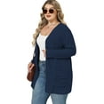 thumbnail image 2 of NISVIYA Women Plus Size Cardigans Dressy Casual Below Hip Length Cardigan Sweater Long Sleeves Open-Front Sweater with Pockets, 2 of 5
