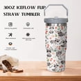 thumbnail image 4 of 30 oz Racoon Iceflow Flip Tumbler with lid and Straw,Racoon CoffeeTravel Mug Cup Water Botter,Racoon Gifts for Racoon Lovers,Racoon Stuff Decor Accessories, 4 of 4