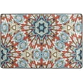 thumbnail image 4 of Dreamtimes Mandala Shape Non-Slip Area Rug 36"x24", Ethnic Flower Geometric Floor Carpet Comfort Floor Mats Decor for Indoor Front Porch,Living Room, Bedroom,Kitchen, 4 of 7