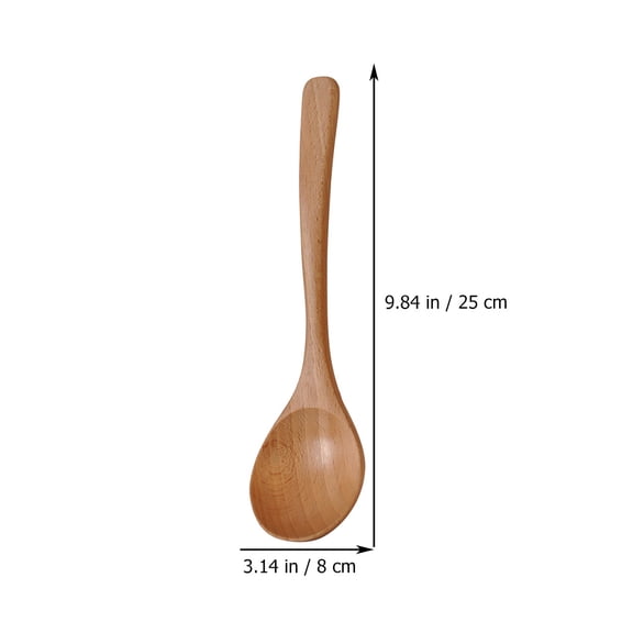 FENGGUIQU 3-Piece Beech Wood Spoons Set Multipurpose Kitchen Utensils for Cooking Baking and Serving
