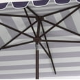 thumbnail image 5 of SAFAVIEH Outdoor Collection Vienna 6.5 x 10-Foot Rectangle Umbrella Black/White, 5 of 6