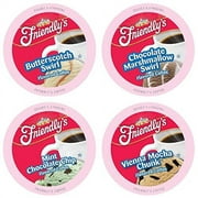 20 Count Friendly's Variety Coffee K cups Flavored including Mint Chocolate Chip, Butterscotch Swirl, Vienna Mocha Fudge and Chocolate Marshmallow Swirl