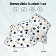 thumbnail image 5 of Daiia Turtles And Corals Pattern Bucket Hat - Trendy Cotton Sun Hat for Beach, Golf, Fishing - Fun Outdoor Vacation Boonie for Men and Women, 5 of 9