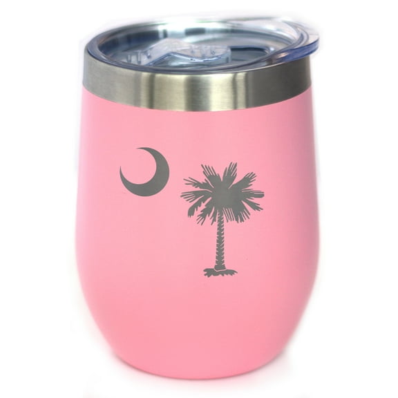 Bevvee Insulated Wine Tumbler 12 oz Flag Of South Carolina South Carolina Enthusiast Gifts Tumblers