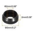 thumbnail image 2 of Uxcell M2 Cone Cup Countersunk Washers,Hole Dia 2mm/0.08" Anodized Aluminum for Screw RC,Model Parts,40PCS(Black), 2 of 6