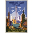 thumbnail image 3 of Weimer Pursell 17x24 Black Modern Framed Museum Art Print Titled - World's Fair - Chicago - 1934 (1934), 3 of 5
