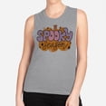 thumbnail image 2 of Retro Pumpkin Spooky Season Women's Muscle Tank X-Small Heather Grey, 2 of 5