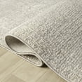 thumbnail image 4 of Harlow Hill Villa 4' x 6'6" Silver/Cream Abstract Performance Indoor Area Rug, 4 of 7