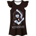 thumbnail image 1 of Vestido de Wednesday Addams para niñas, niños, familia, nunca más, disfraz de Cosplay, uniforme de Academia, vestidos de baile, traje de Halloween, 1 of 4